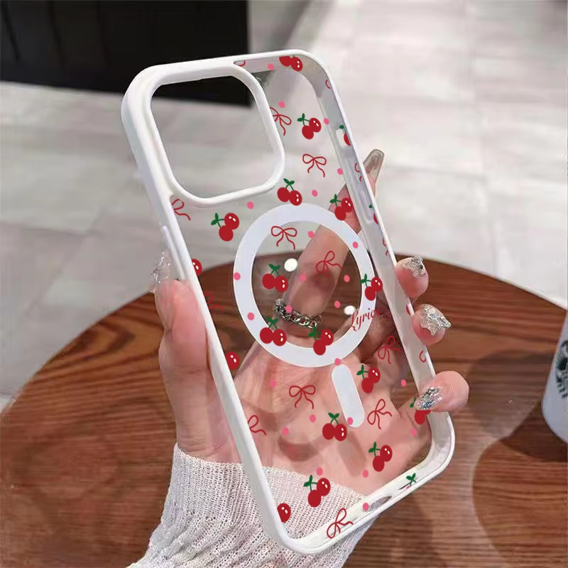 Phone Cases Otterbox - Red Cherry Printed Magnetic Phone Case