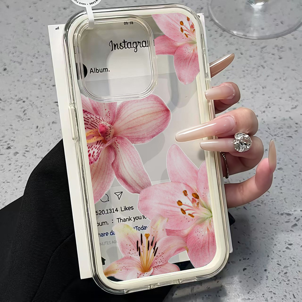 Phone Cases Otterbox - Pink Lily Flower Clear Phone Case