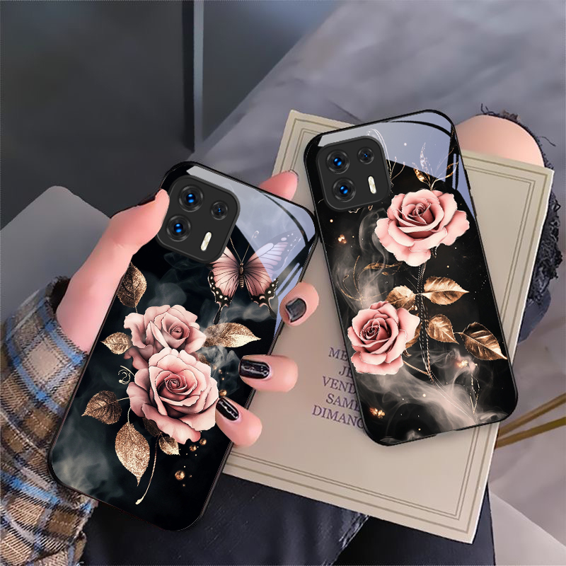 Phone Cases Motorola - Butterfly Love Pink Rose For Motorola
