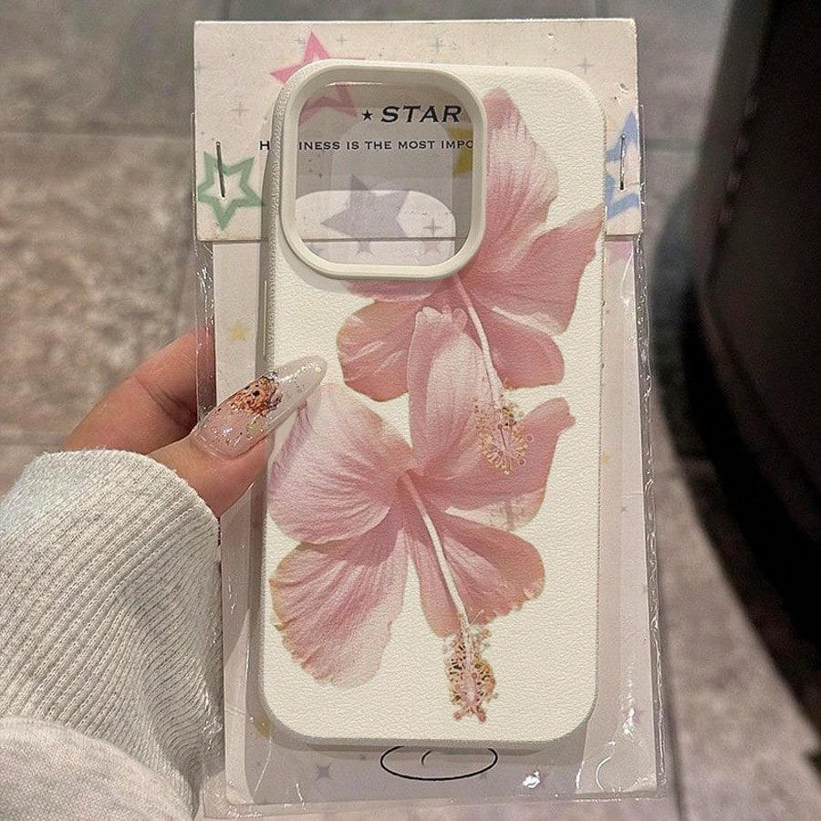 Phone Cases Aesthetic - Pink Hibiscus Elegant High Aesthetic Phone