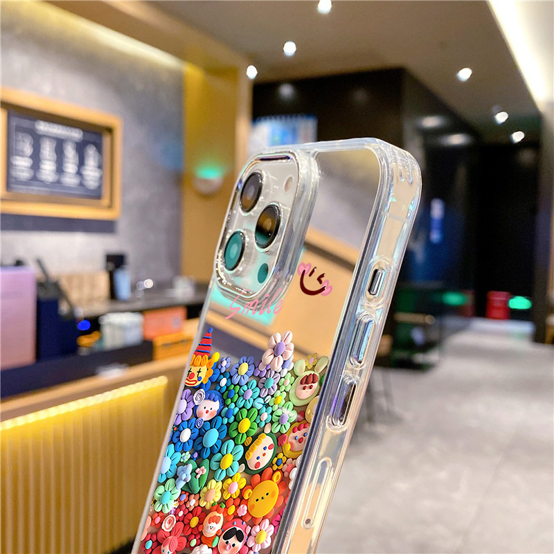 Cute Flower Makeup Mirror Phon - Phone Cases Aesthetic ulasan dan harga