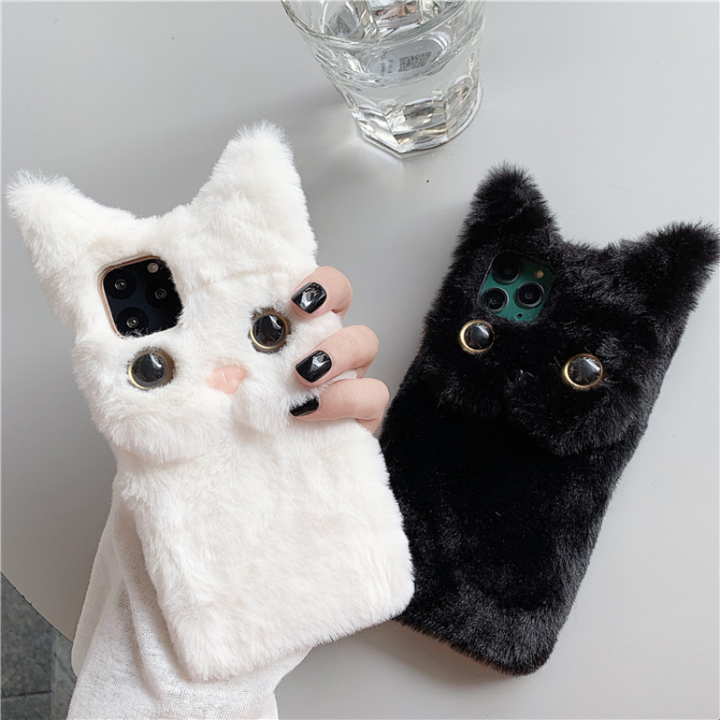 3D Cute Cartoon Cat Furry Plus - Phone Cases Iphone 16 ulasan dan harga
