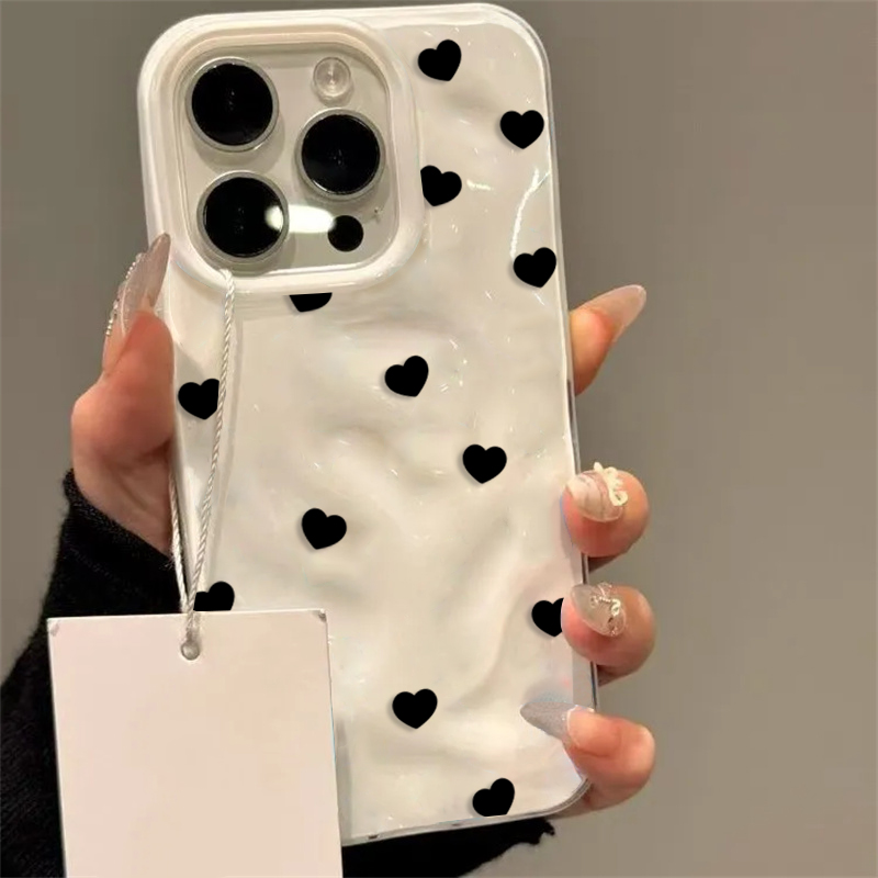 Aesthetic Cute Black Heart Sho - Phone Cases Aesthetic ulasan dan harga