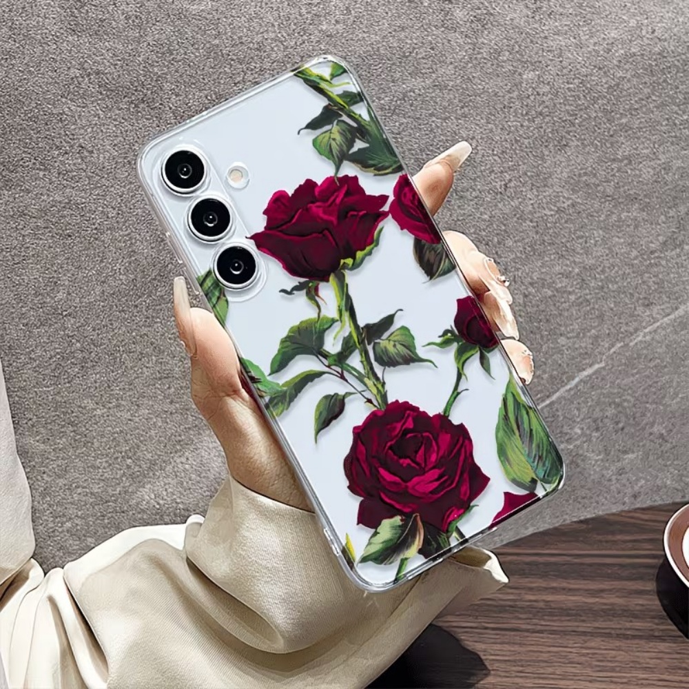 Aesthetic Red Rose Floral Phon - Phone Cases Aesthetic ulasan dan harga