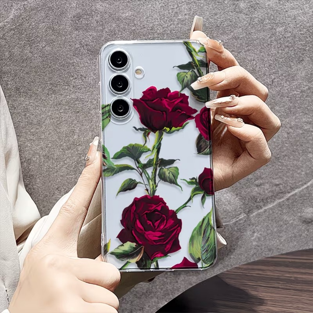 Aesthetic Red Rose Floral Phon - Phone Cases Aesthetic ulasan dan harga