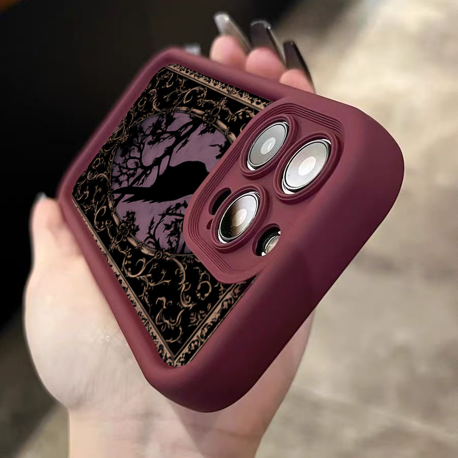Aesthetic Black Crow Pattern W - Phone Cases Aesthetic ulasan dan harga