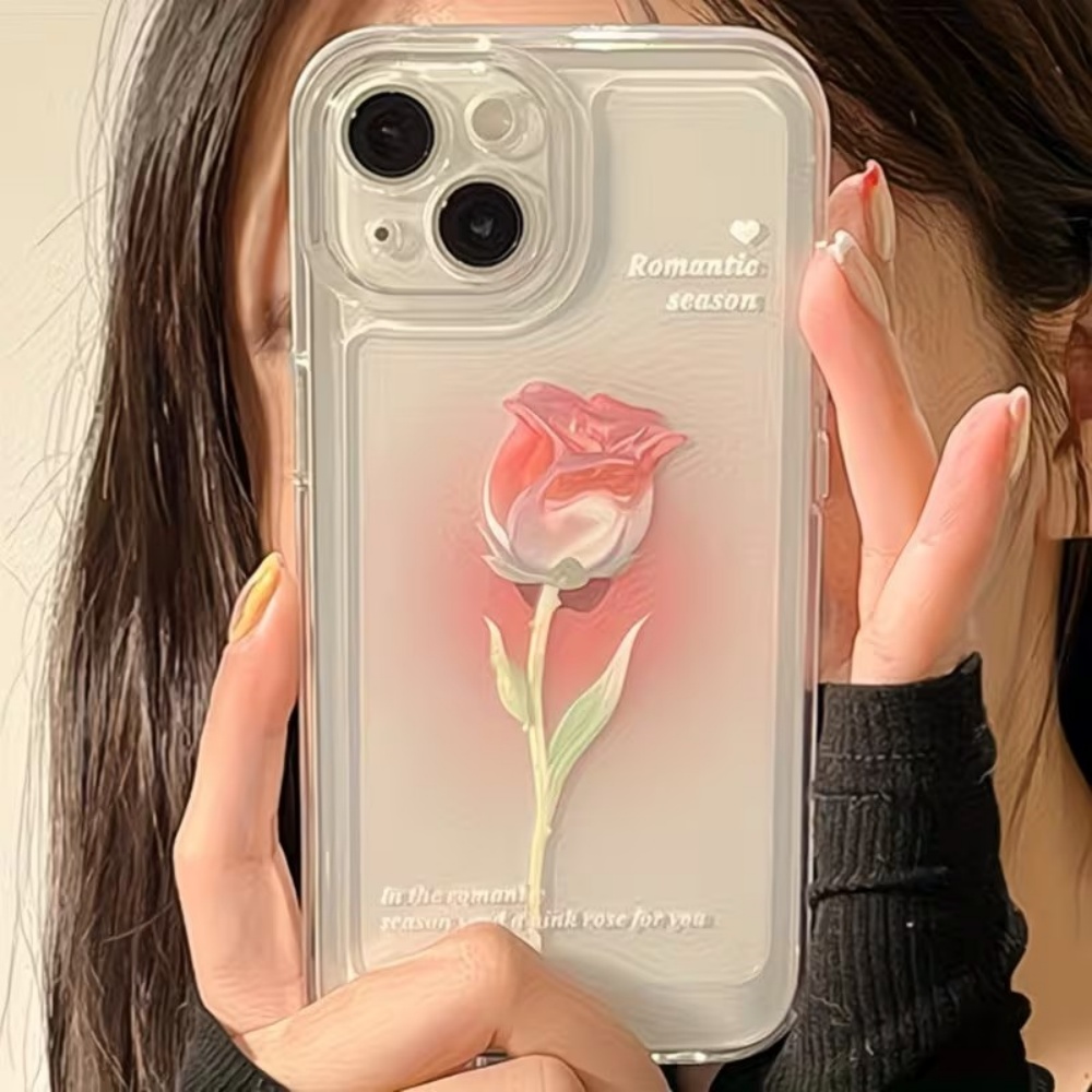 Aesthetic Watercolor Rose Tran - Phone Cases Aesthetic ulasan dan harga