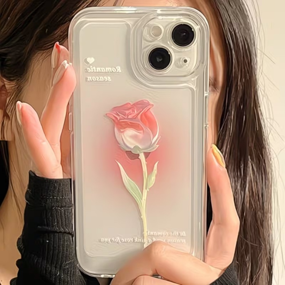 Aesthetic Watercolor Rose Tran - Phone Cases Aesthetic ulasan dan harga