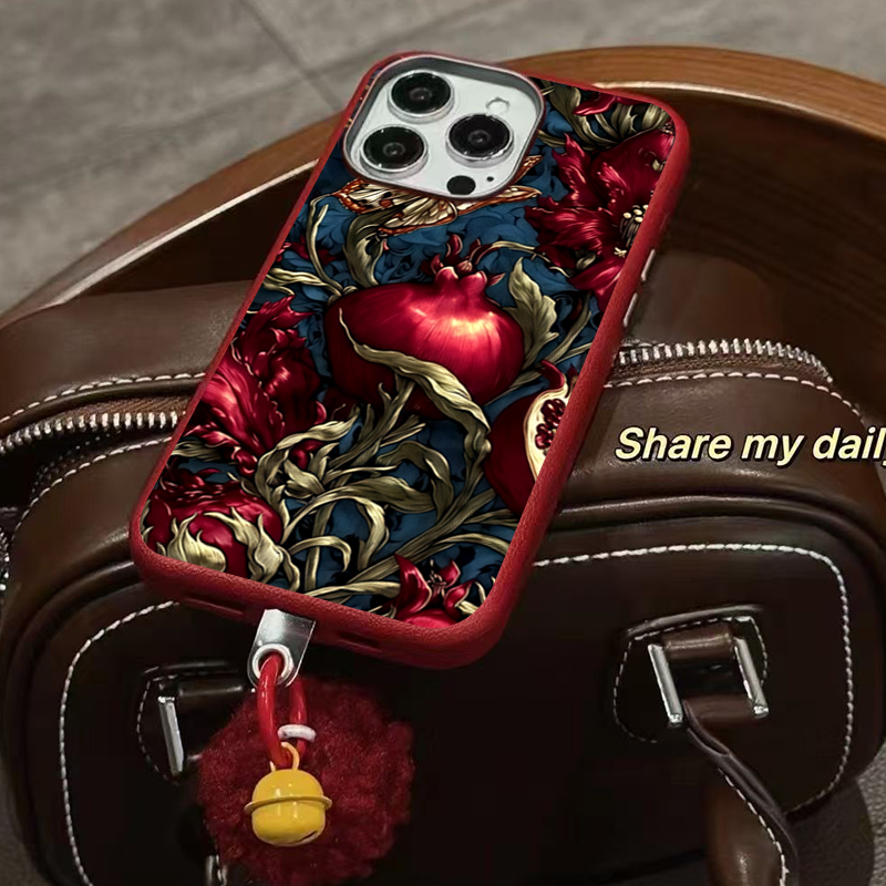 Vintage Pomegranate TPU Art Ph - Phone Cases Aesthetic ulasan dan harga