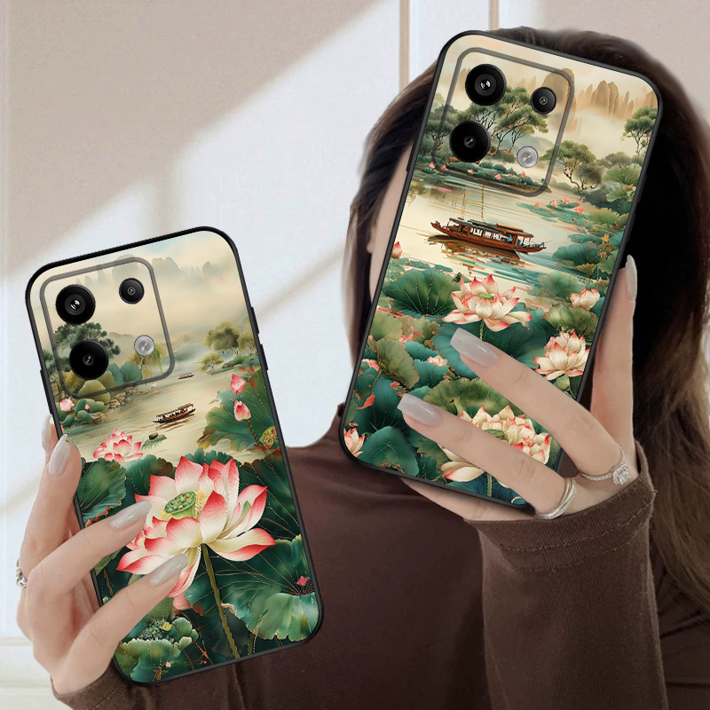 Ship and Red Lotus For Redmi N - Phone Cases India ulasan dan harga