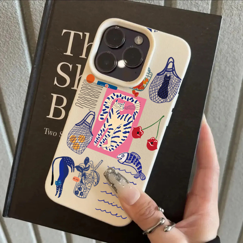 Cute Cherry Cat Print Phone Ca - Phone Cases Otterbox ulasan dan harga