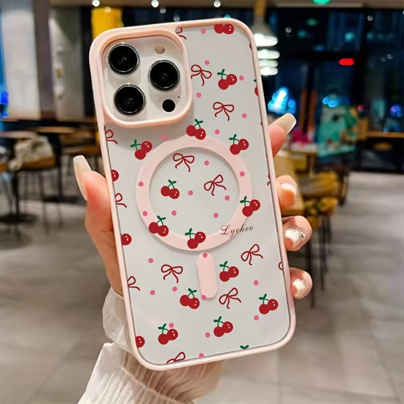Red Cherry Printed Magnetic Ph - Phone Cases Otterbox ulasan dan harga