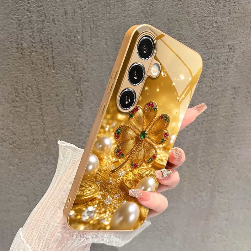 Colorful Gem Four-leaf Pattern - Phone Cases Metal ulasan dan harga