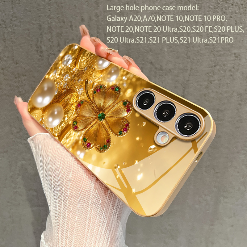 Colorful Gem Four-leaf Pattern - Phone Cases Metal ulasan dan harga