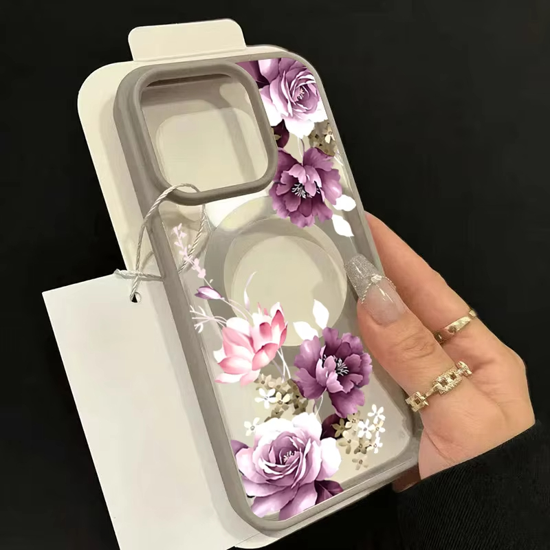 Lavender Pink Floral Printed M - Phone Cases Otterbox ulasan dan harga