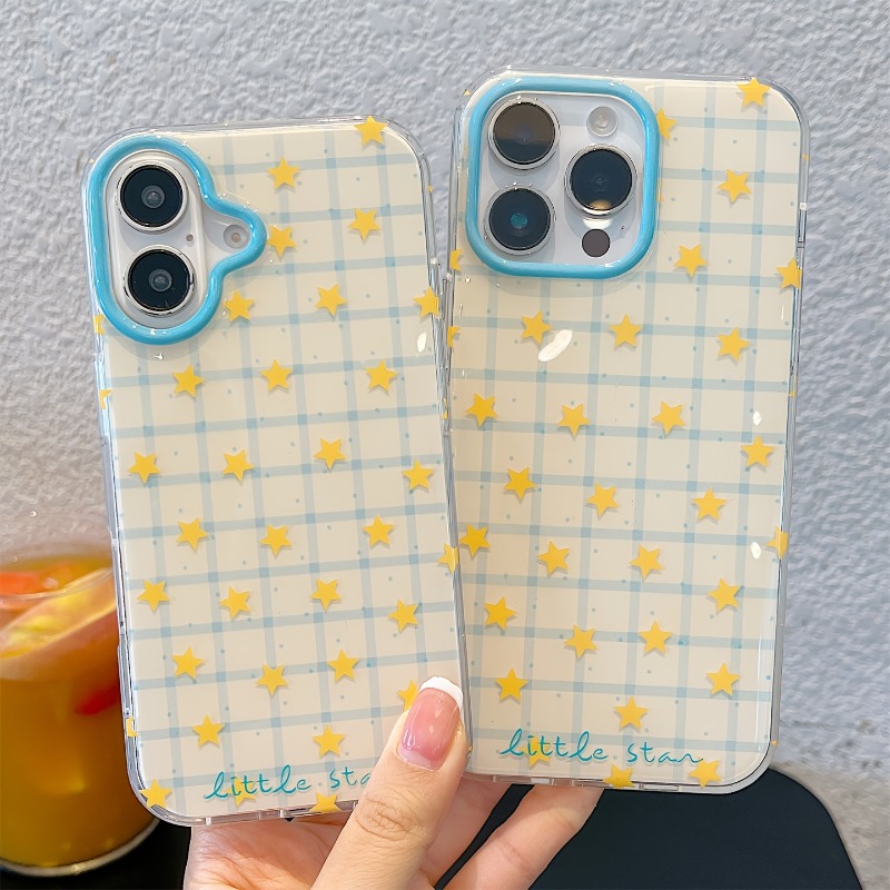Yellow Star Checkered Pattern  - Phone Cases Otterbox ulasan dan harga