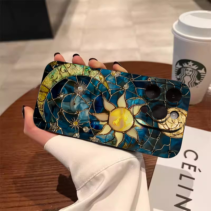 Aesthetic Sun Moon Print Phone - Phone Cases Aesthetic ulasan dan harga