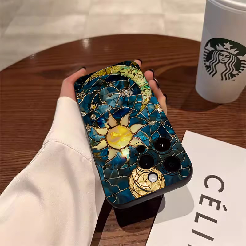 Aesthetic Sun Moon Print Phone - Phone Cases Aesthetic ulasan dan harga
