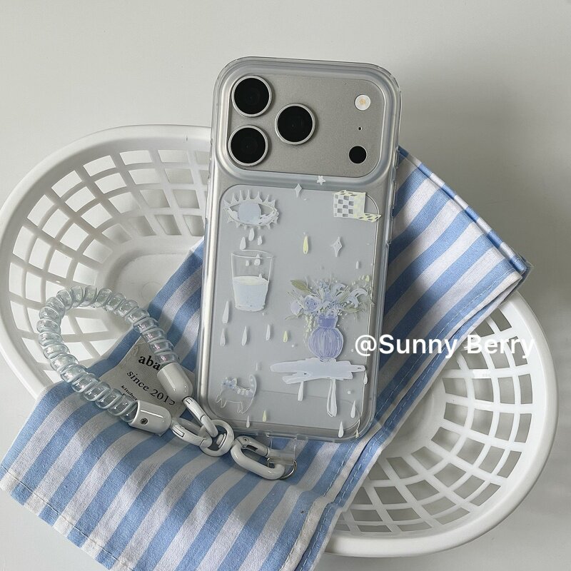 Korean Ins Blue Tear Vase Illu - Phone Cases Otterbox ulasan dan harga
