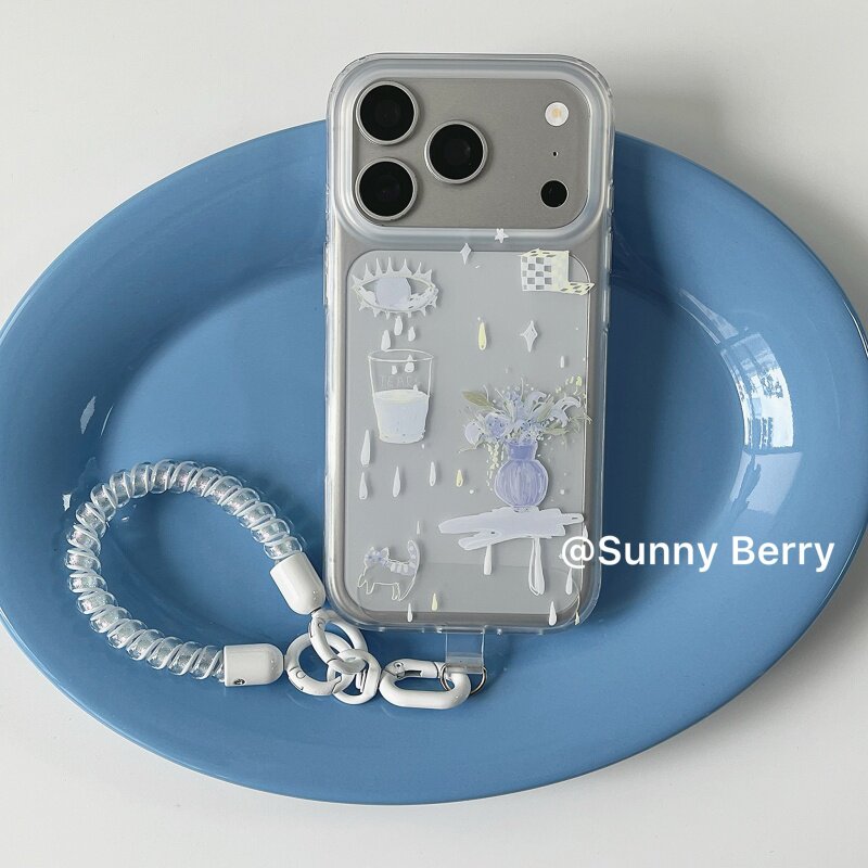 Korean Ins Blue Tear Vase Illu - Phone Cases Otterbox ulasan dan harga