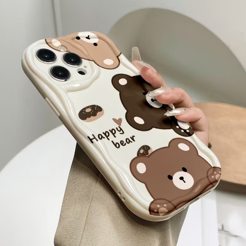Cute Bear Cool Tiger Pattern P - Phone Cases Otterbox ulasan dan harga