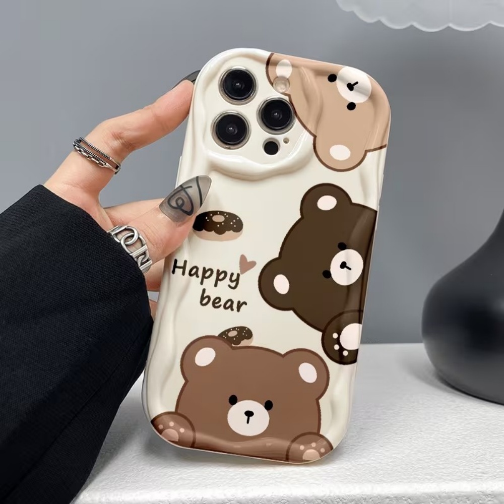 Cute Bear Cool Tiger Pattern P - Phone Cases Otterbox ulasan dan harga