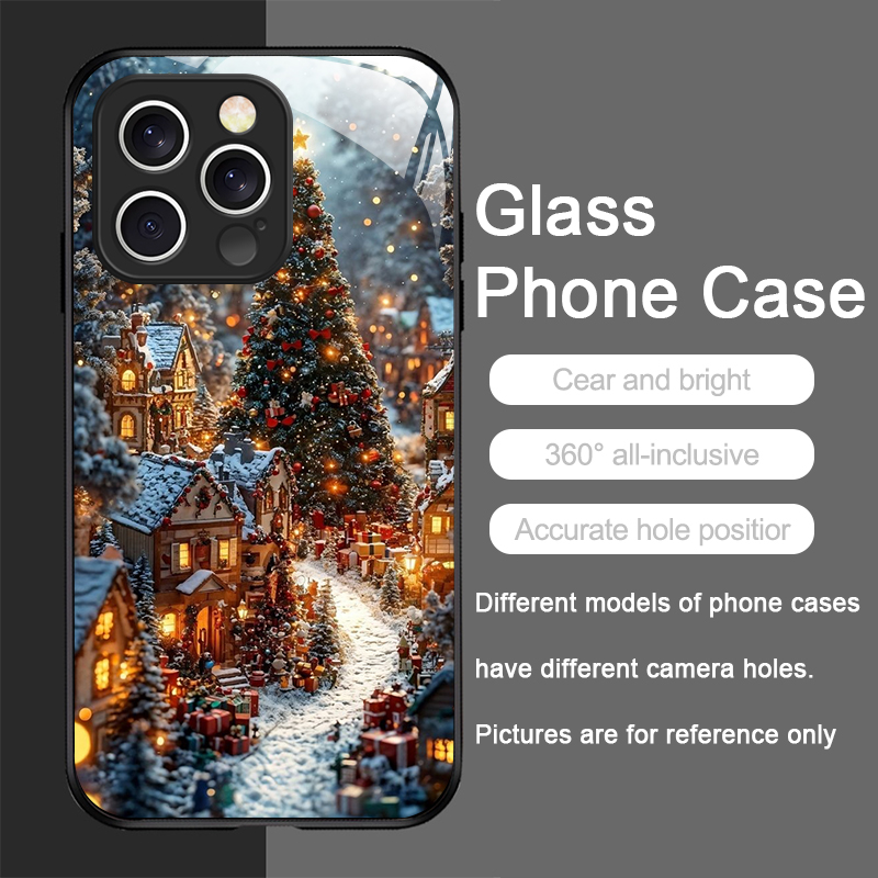 Christmas Tree Gift Snowy Town - Phone Cases Iphone 16 ulasan dan harga