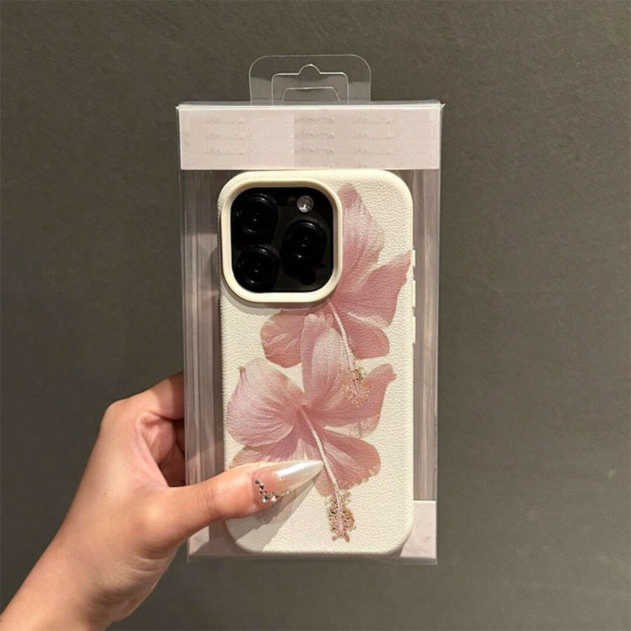Pink Hibiscus Elegant High Aes - Phone Cases Aesthetic ulasan dan harga